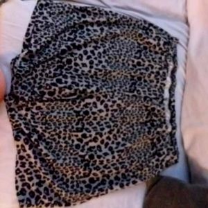 White leopard print shorts size 2XL sleepwear